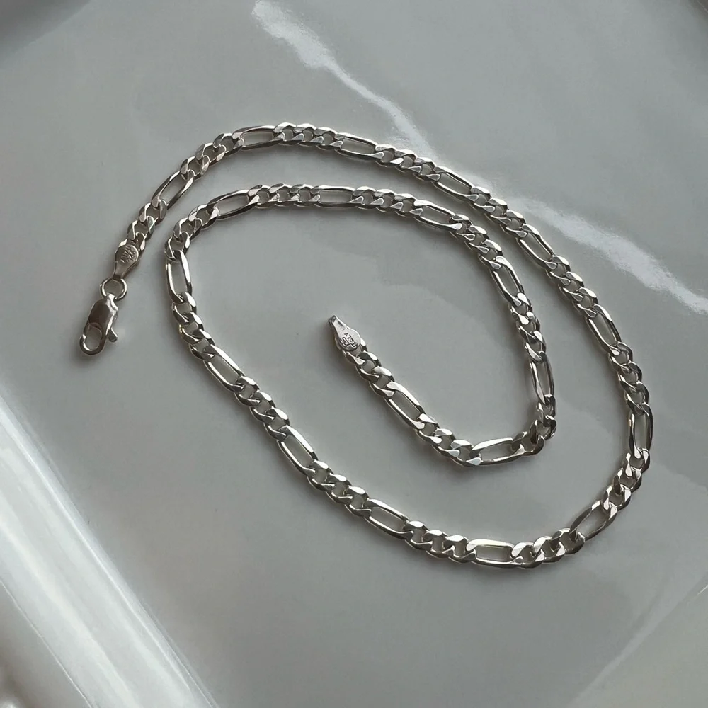 Figaro Necklace Vintage Sterling Silver NOS 925 Italy 16”